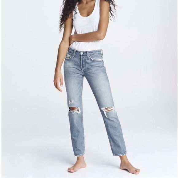 rag & bone Denim - Rag & Bone | 25 Rosa Mid-Rise Boyfriend Denim Jean - Bristol